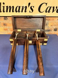 Antique Wooden Box Bookbinding Brass Roll finishing Gilding Tool Wheels set of 3