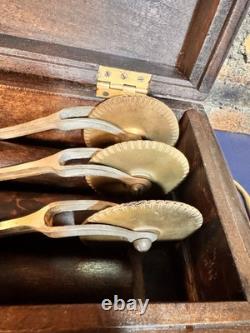 Antique Wooden Box Bookbinding Brass Roll finishing Gilding Tool Wheels set of 3