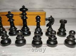 Antique original Rare 1930s Austrian wood chess set in original box