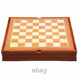 Arabian themed Chess Set. Pewter Pieces Wood Board & Box