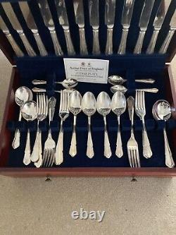 Arthur Price 55 Piece Silver Cutlery Set 25 Year Guarantee 3 Tier Wooden Box