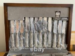 Arthur Price John Mason 44 Piece Cutlery set Canteen Wooden Box silver plate
