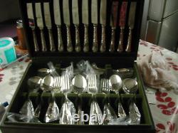 Arthur Price La Regence 44 Piece Set Cutlery For 6 People In Wooden Box