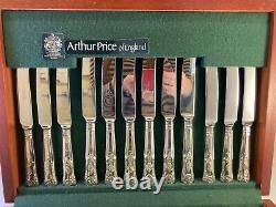 Arthur Price Vintage Silver Plated Cutlery Set in Wooden Display Box