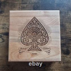 Artisan Playing Cards Luxury Edition Laser Etched Wooden Box 4 Deck Set Sealed
