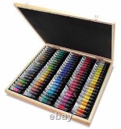 Artists watercolours paint tubes Sennelier wooden box set 10ml 98