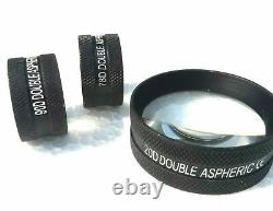 Aspheric Lens Combo Pack Set of Three Black Colour with Manual & Wooden Box