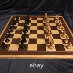 Atq British Howard Staunton Complete Chess Set & Original Box