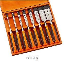 Bahco EUR Bevel Edge Chisel Set in Wooden Box (8 Piece) 424PS8