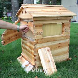 Beekeeping Honey Hive 7pcs Frames or Wooden Box Beehive Brood House Harvesting