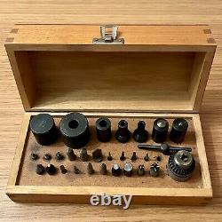 Bergeon Bushing Clock Set with 20+ Accessories ONLY, in wooden box as shown