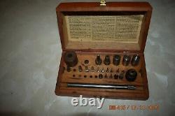 Bergeon Bushing Clock tool of 23 Accessories set ONLY with wooden box