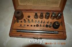 Bergeon Bushing Clock tool of 23 Accessories set ONLY with wooden box