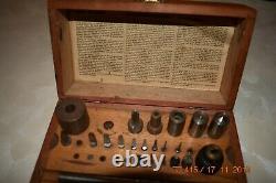 Bergeon Bushing Clock tool of 23 Accessories set ONLY with wooden box