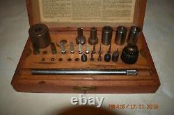 Bergeon Bushing Clock tool of 23 Accessories set ONLY with wooden box