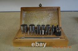 Bergeon Bushing with 28 Accessories Tools for Machine set ONLY with wooden box