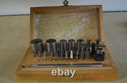 Bergeon Bushing with 28 Accessories Tools for Machine set ONLY with wooden box