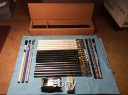 Blackwing French Wood Box Set Containing 24 Blackwings & Eraser & Sharpener