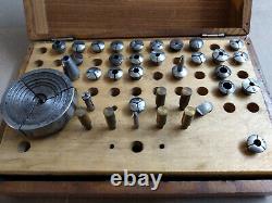 Boley Watchmakers Lathe 8 mm Collet set with Wooden Box Clock watch Tool Germany