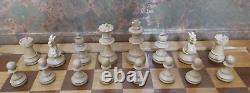 Box Of Vintage Wooden Chess Set (King 7cm)