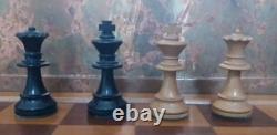 Box Of Vintage Wooden Chess Set (King 7cm)