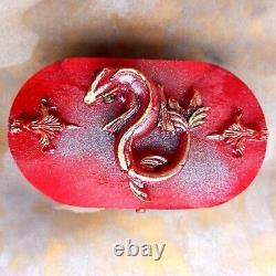 Box jewellery jewels organizer wood chinese vintage red dragon home decor lucky