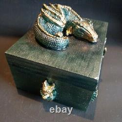 Box jewelry jewellery jewels organizer wood wooden vintage dragon home decor set