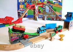 Boxed RACE DAY RELAY TRAIN SET GINA ENGINE Thomas BRIO / ELC / Wooden Railway