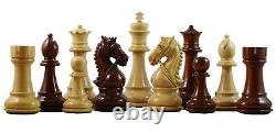 Bridle Series Premium Staunton 4.4 Chess Set in African Padouk and Box wood