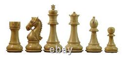 Bridle Series Premium Staunton 4.4 Chess Set in African Padouk and Box wood