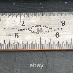 Brown & Sharpe Combination Square Set, 1925 Patent Complete Wooden Box USA