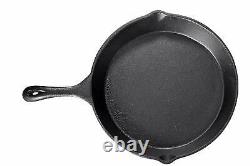 Bruntmor Pre Seasoned 7 Piece Cast Iron Cookware Set Pots and Pan Set with Box