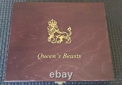 COMPLETE Set Of 2oz Queens Beasts In Beautiful Wooden Box