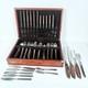 Canteen Cutlery Set Stainless Steel Wooden Box Wooden Handles Japan