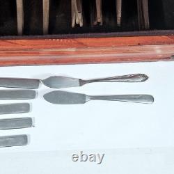 Canteen Cutlery Set Stainless Steel Wooden Box Wooden Handles Japan