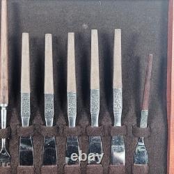 Canteen Cutlery Set Stainless Steel Wooden Box Wooden Handles Japan