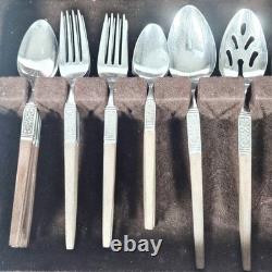 Canteen Cutlery Set Stainless Steel Wooden Box Wooden Handles Japan