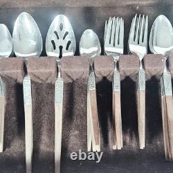 Canteen Cutlery Set Stainless Steel Wooden Box Wooden Handles Japan