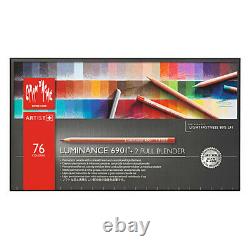 Caran D`ache Luminance 6901 Colour Pencils Box Set of 76 with 2 Full Blenders