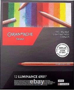 Caran d'Ache LUMINANCE 6901 12 20 40 Set Wooden Box NEW & SEALED