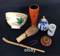 Chabako Wooden Storage Basket Box Tea Ceremony Utensils Set T-0406