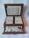 Charles E Tuttle Mah Jong Set In Two Drawer Wooden Box 144 Tiles Mahjong Jongg