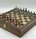 Chees Set Metal Chess Pieces And Artificial Leather Wooden Box Chess Board 14