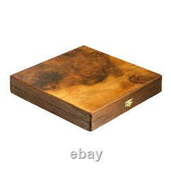 Chess Game Set In Wooden Box, Handmade of Olive Wood, 28.5x28.5x5cm Medium Size