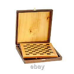 Chess Game Set In Wooden Box, Handmade of Olive Wood, 28.5x28.5x5cm Medium Size