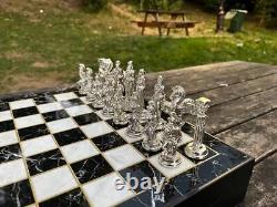 Chess Set Antique Mythology Chessmen Storage Board Personalized Christmas Gift