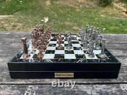 Chess Set Antique Mythology Chessmen Storage Board Personalized Christmas Gift