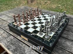 Chess Set Antique Mythology Chessmen Storage Board Personalized Christmas Gift