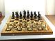 Chess Set Large Tall Vintage Soviet Ussr Roman Legionnaires Wooden Box 70s