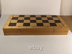 Chess Set Large Tall Vintage Soviet USSR Roman Legionnaires Wooden Box 70s